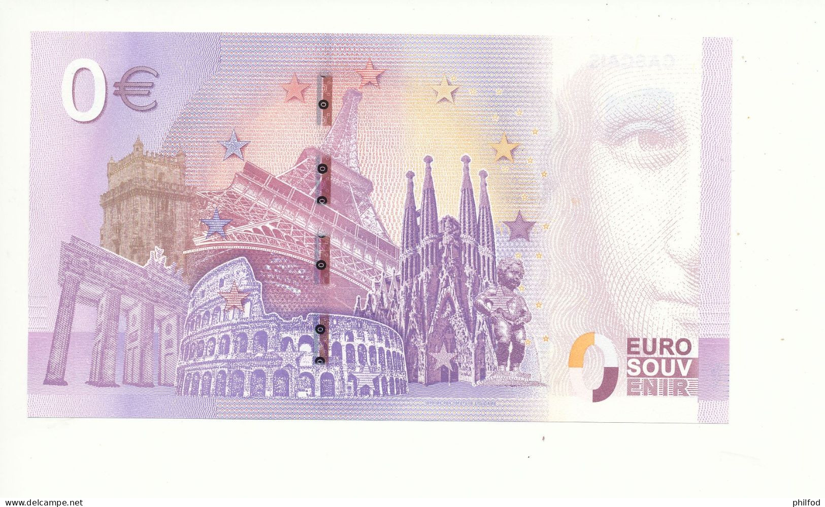 Billet Touristique 0 Euro - CASCAIS - MECB - 2019-1 - N° 306 - Altri & Non Classificati