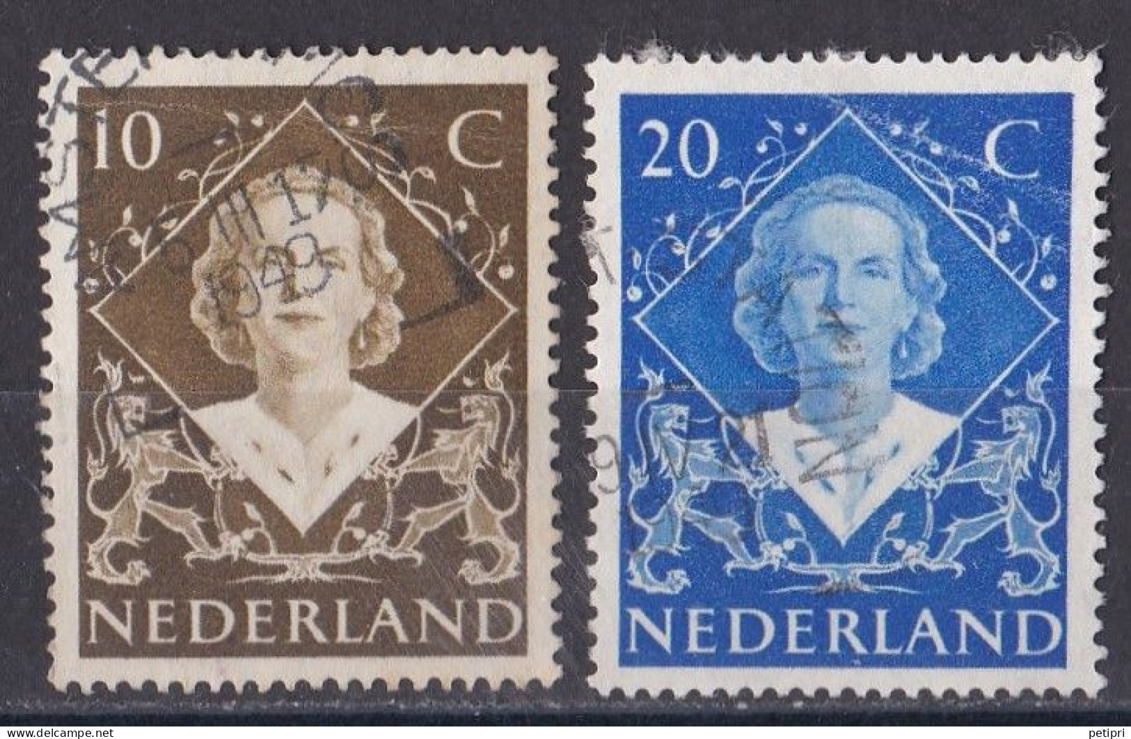 Pays Bas - 1930 - 1948 ( Wilhelmine )   Y&T  N ° 497  498  Oblitéré - Gebruikt