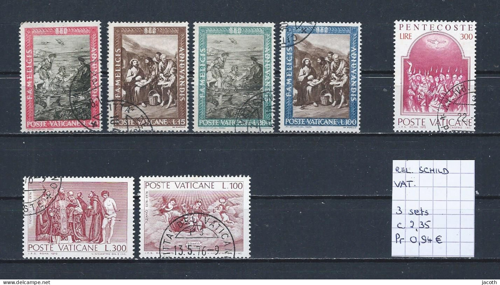 (TJ) Godsdienst - Religieuze Kunst - Vaticaan 3 Sets (gest./obl./used) - Cuadros