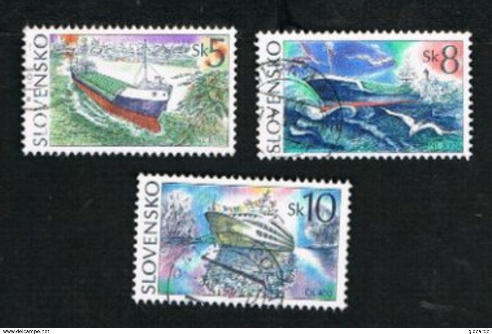 SLOVACCHIA (SLOVAKIA)  -  SG 200.202  -  1994 SHIPS (COMPLET SET OF 3) -   USED - Oblitérés