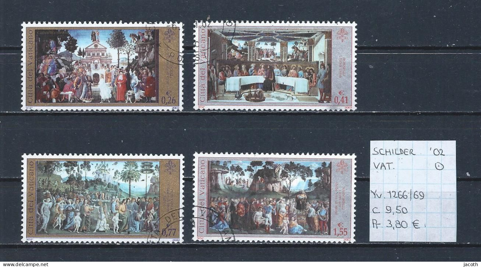 (TJ) Godsdienst - Religieuze Kunst - Vaticaan 2002 - YT 1266/69 (gest./obl./used) - Quadri