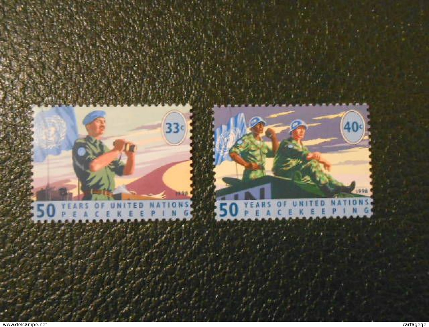 NATIONS-UNIES NEW-YORK YT 771/772 - 50 ANS D'OPERATIONS D4ACTIONS POUR LA PAIX** - Unused Stamps