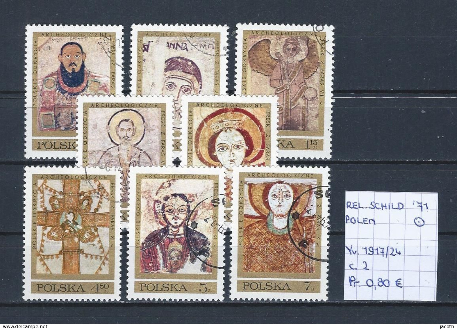 (TJ) Godsdienst - Religieuze Kunst - Polen 1971 - YT 1917/24 (gest./obl./used) - Schilderijen