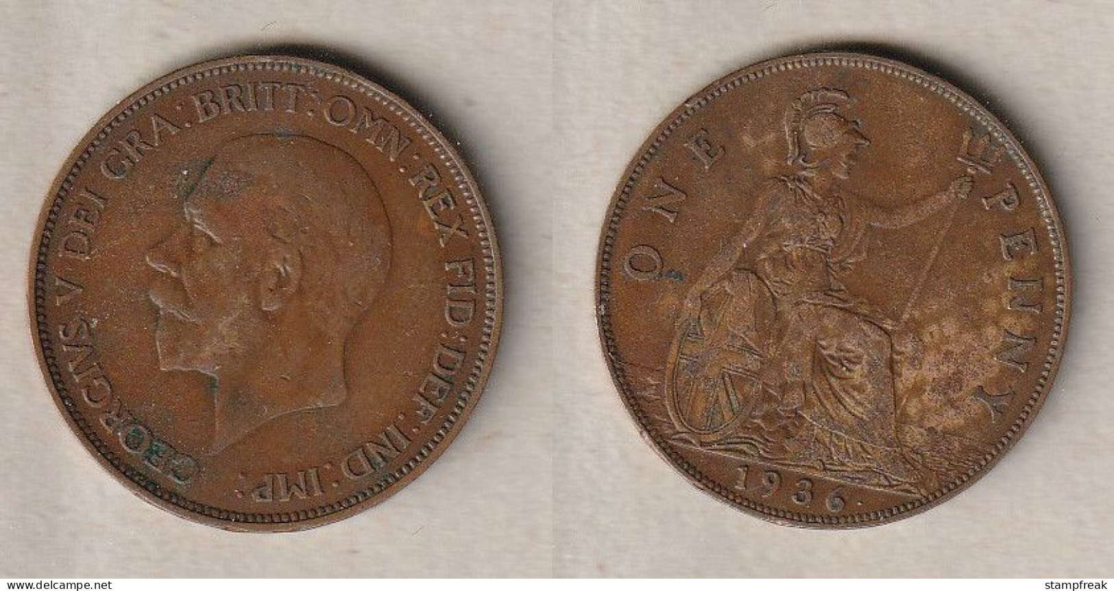 01921) Grossbritannien, 1 Penny 1936, George V - Autres & Non Classés
