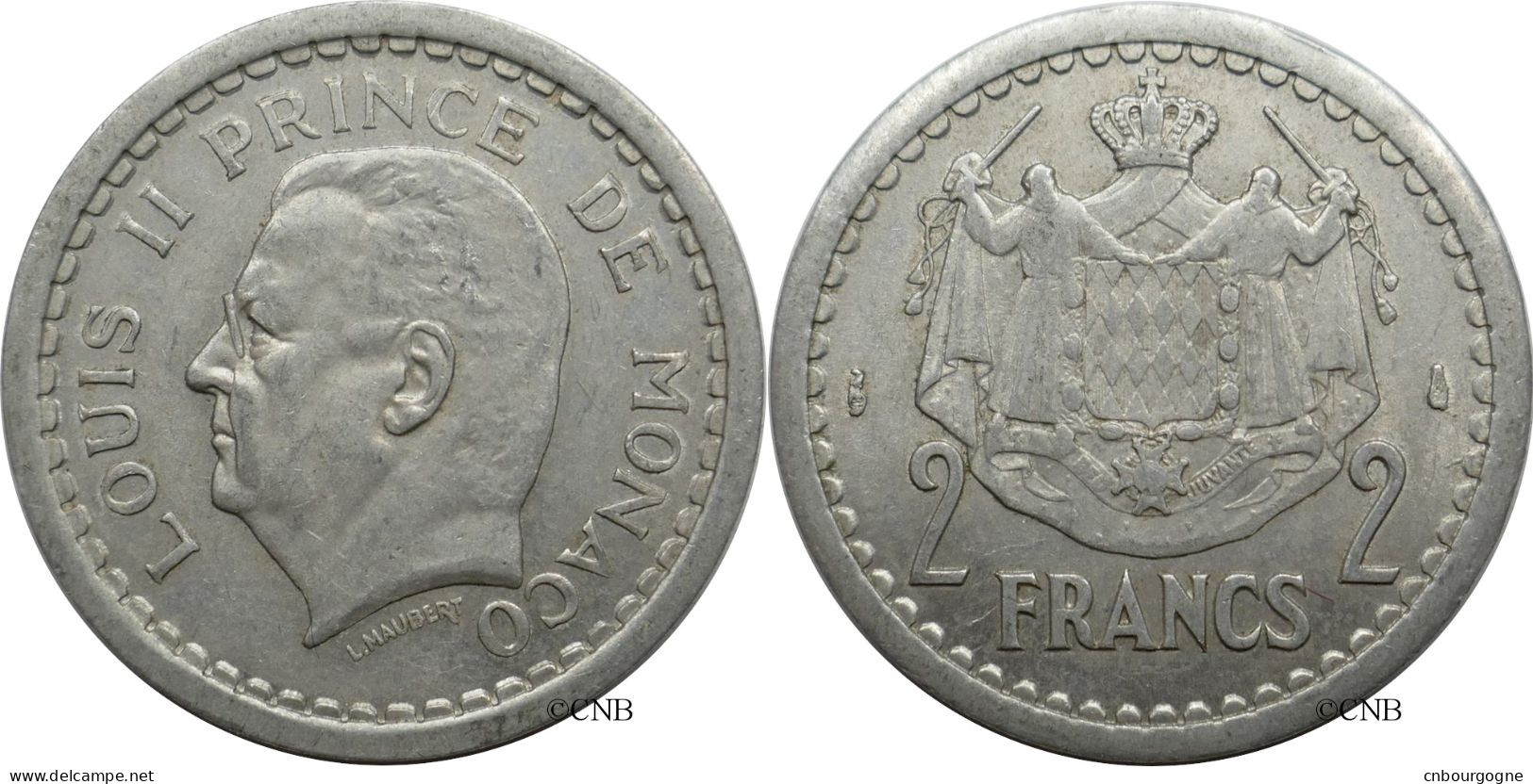 Monaco - Principauté - Louis II - 2 Francs ND (1943) - SUP/AU55 - Mon6131 - 1922-1949 Louis II