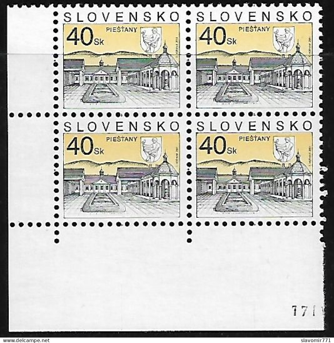 Slovakia 2001 ** Piešťany (Definitive Stamp)  ** Michel SK 395  ** MNH Slowakei - Neufs