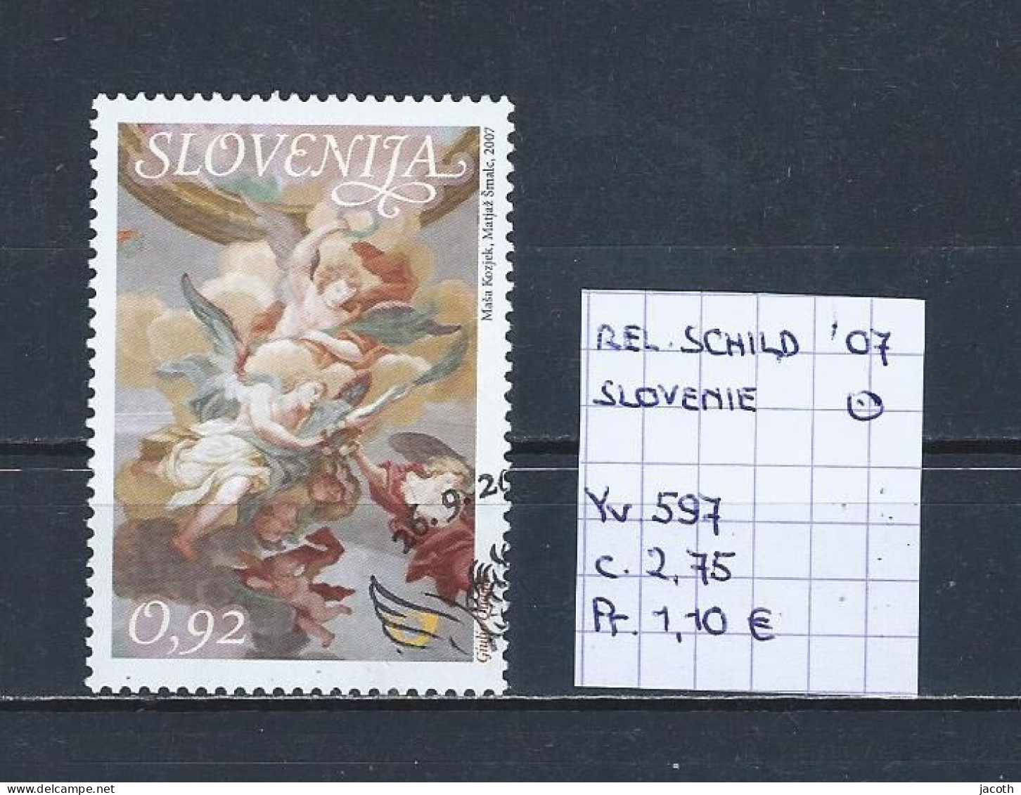 (TJ) Godsdienst - Religieuze Kunst - Slovenië 2007 - YT 597 (gest./obl./used) - Cuadros