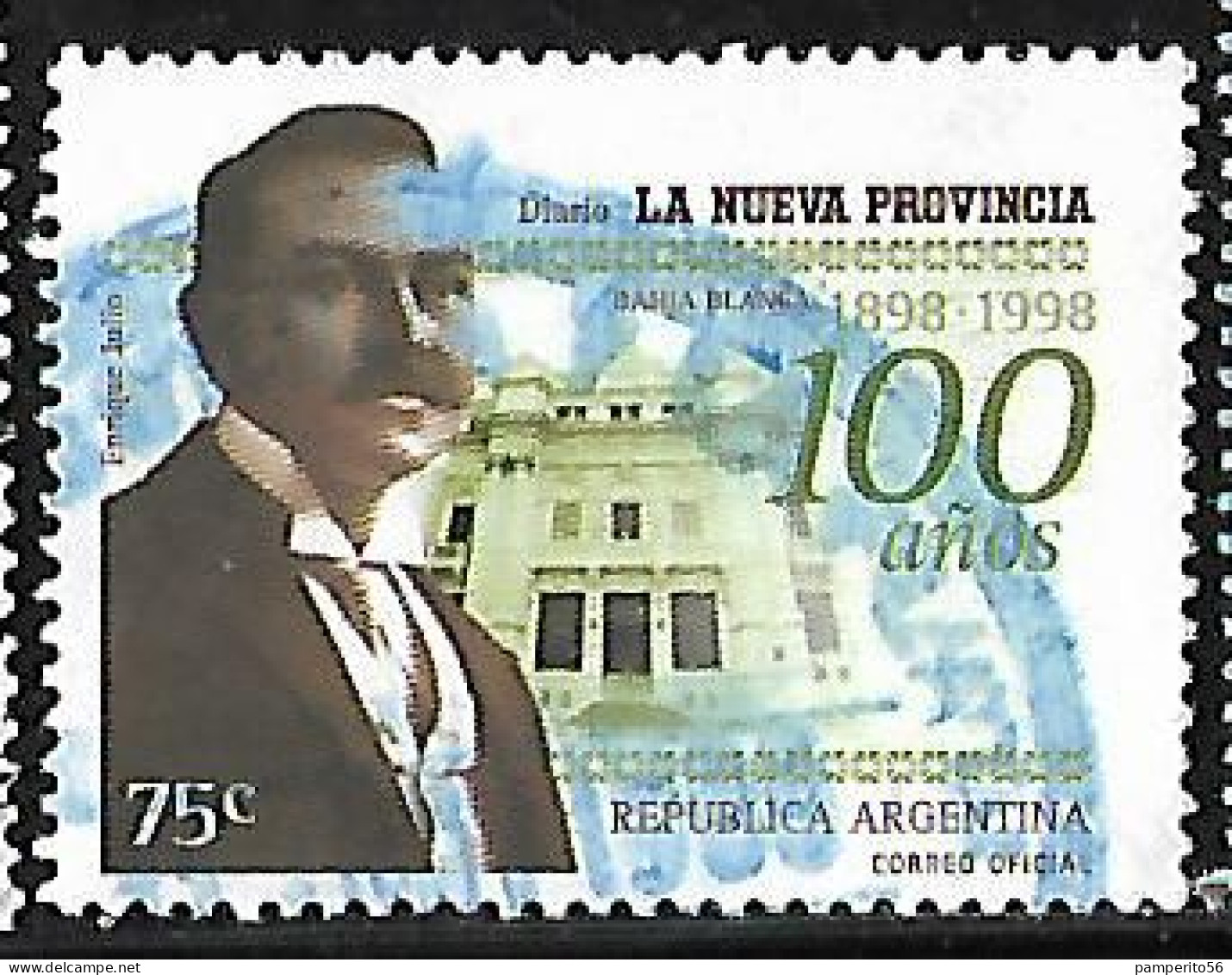 ARGENTINA - AÑO 1998 - Centenario Del Rotativo "La Nueva Provincia", Bahia Blanca. - Usada - Oblitérés