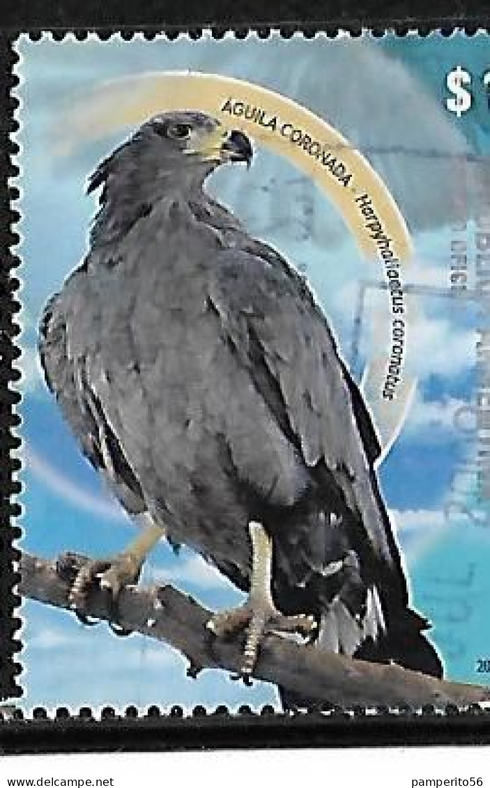 ARGENTINA - AÑO 2009 - Fauna Protegida, Aguila Coronada - Usada - Used Stamps