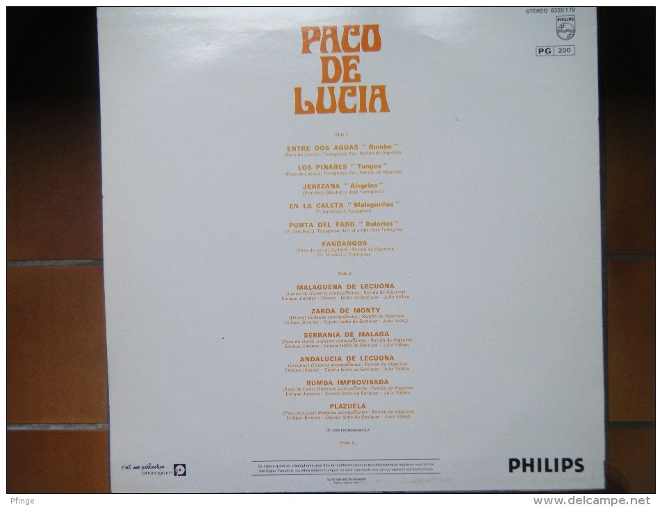 Paco De Lucia "Entre Dos Aguas" - Otros - Canción Española