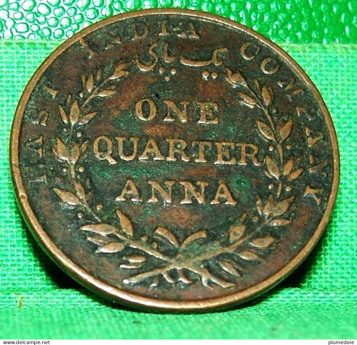 1835 British East India Company ONE QUARTER ANNA  COLONIAL COIN COLONIES ANGLAISES - Colonie