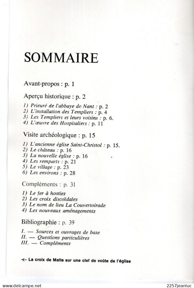 La Couvertoirade En Aveyron Plaquette De 32 Pages  De André Soutou Editions 1977 - Midi-Pyrénées