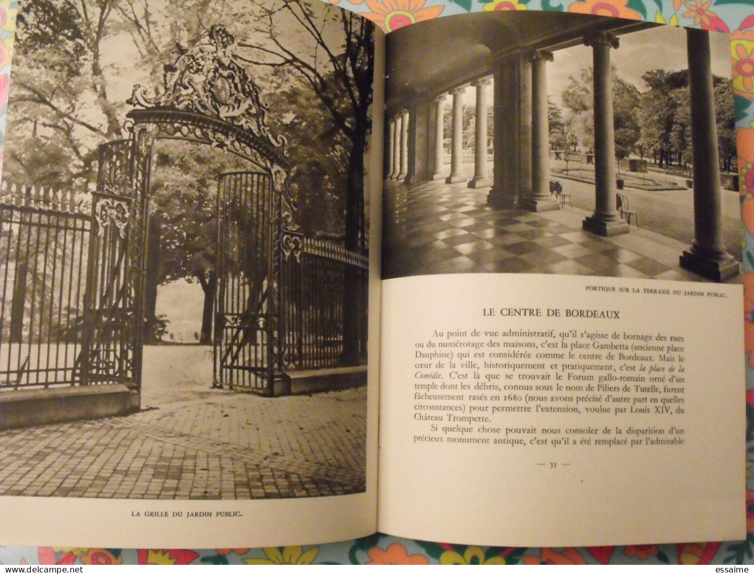 Bordeaux historique et artistique. Georges Planes-Burgade. Raymond Picquot 1942