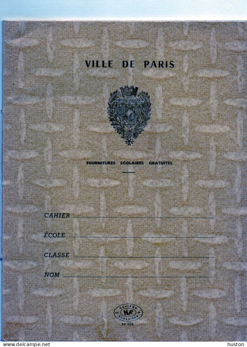 Cahier Pour L'Ecriture Vierge "Ville De Paris" - Papierwaren