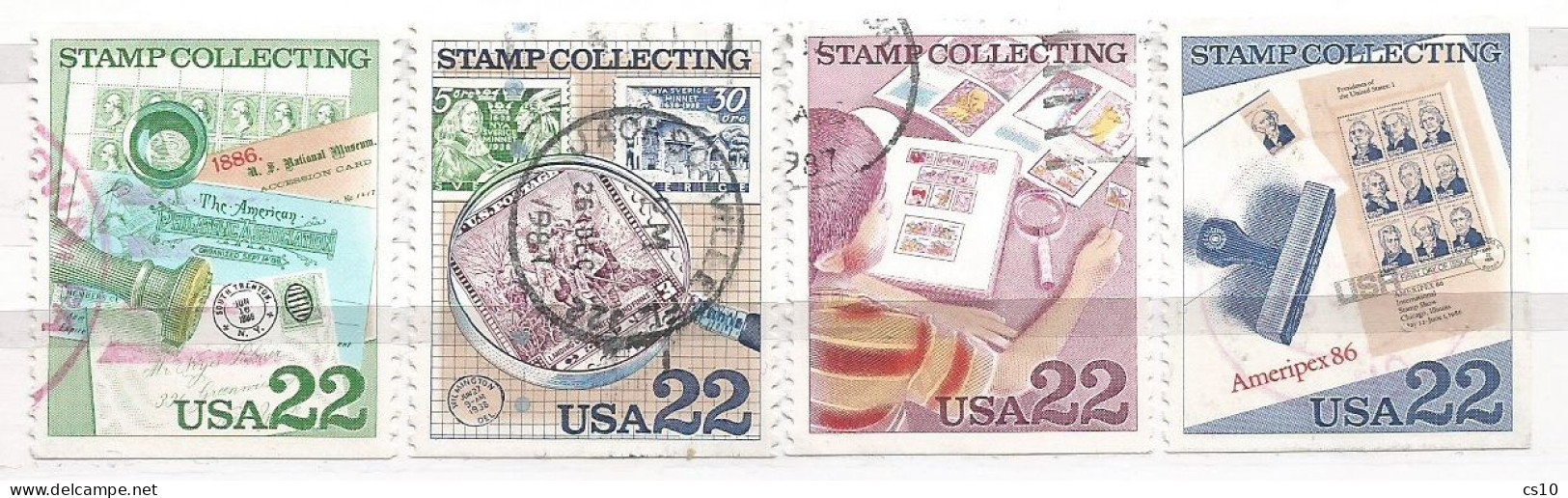 USA 1986 Stamp Collecting Cpl 4v Set From Booklet - SC. # 2198/2201 - VFU - 1981-...