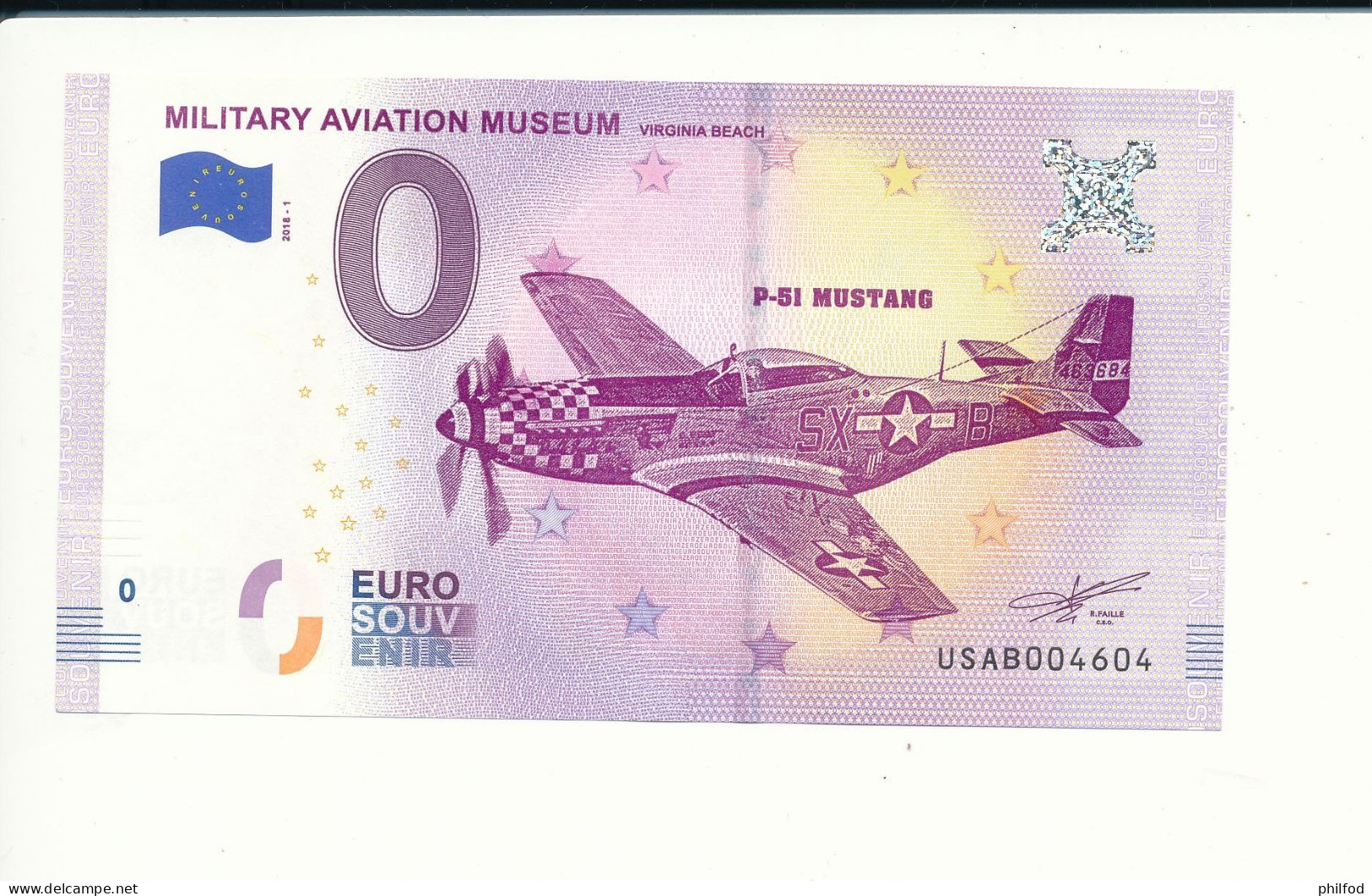 Billet Touristique 0 Euro - MILITARY AVIATION MUSEUM VIRGINIA BEACH - USAB - 2018-1 - N° 4604 - Autres & Non Classés