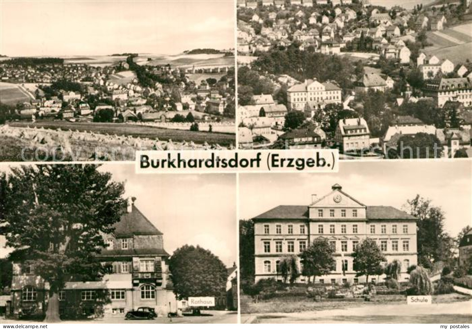 43347510 Burkhardtsdorf Rathaus Schule Stadtansichten Burkhardtsdorf - Burkhardtsdorf
