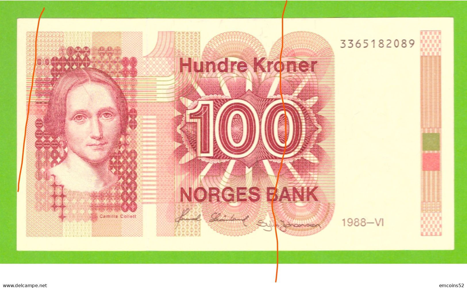 NORWAY 100 KRONER 1988   P-43d XF - Norway