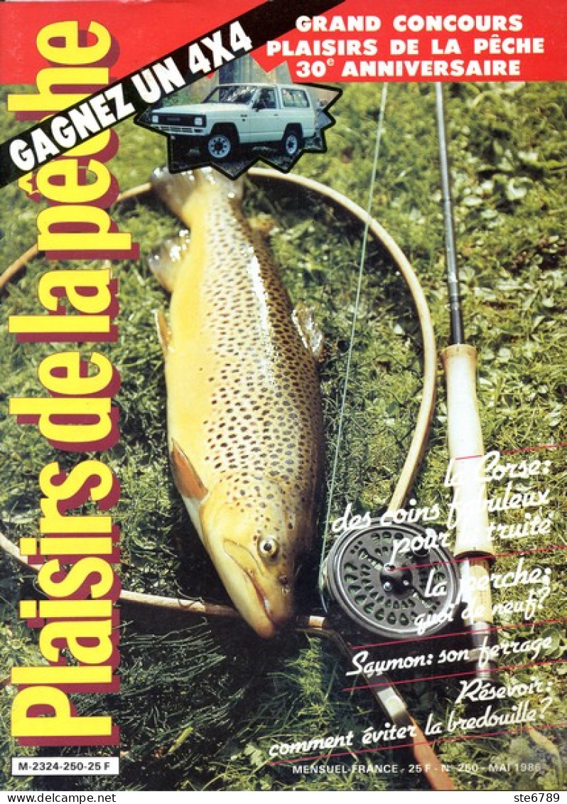 PLAISIRS DE LA PECHE N° 250 De 1986 La Corse La Perche - Fischen + Jagen