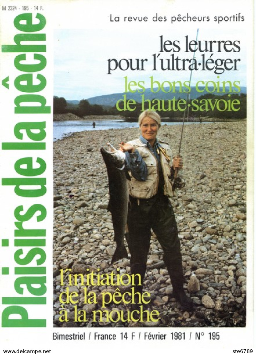 PLAISIRS DE LA PECHE N° 195 De 1981  La Haute Savoie  , Initiation Peche A La Mouche - Hunting & Fishing