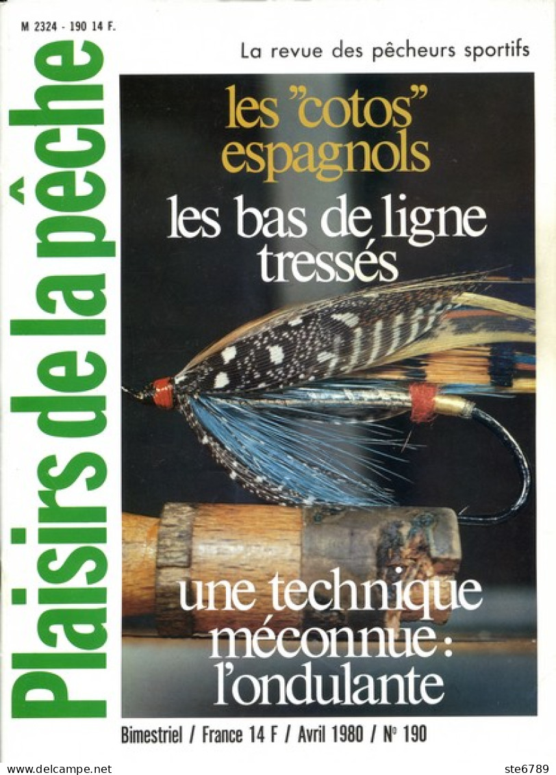 PLAISIRS DE LA PECHE N° 190 De 1980  Cotos Espagnols , Technique  L'ondulante - Jagen En Vissen
