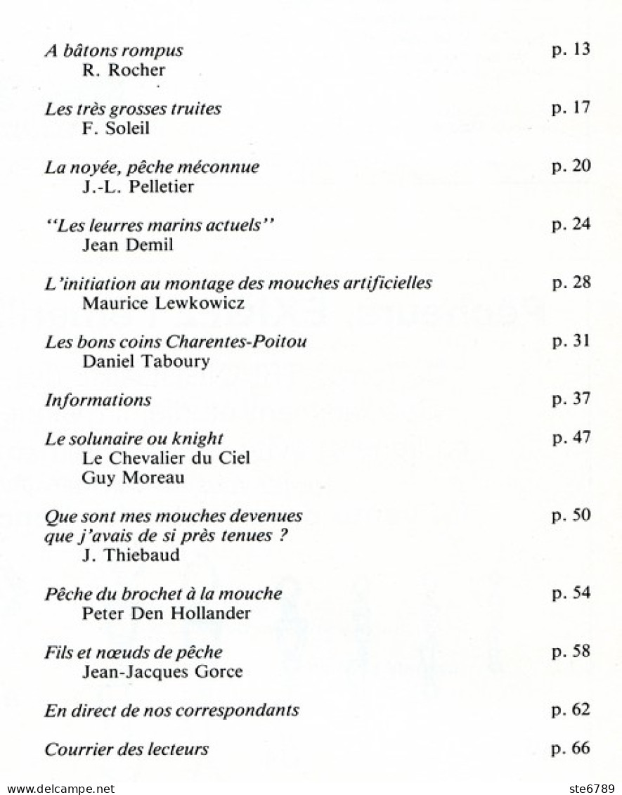 PLAISIRS DE LA PECHE N° 187 De 1979  Bons Coins De Charentes Poitou , Peche Brochet A La Mouche - Hunting & Fishing