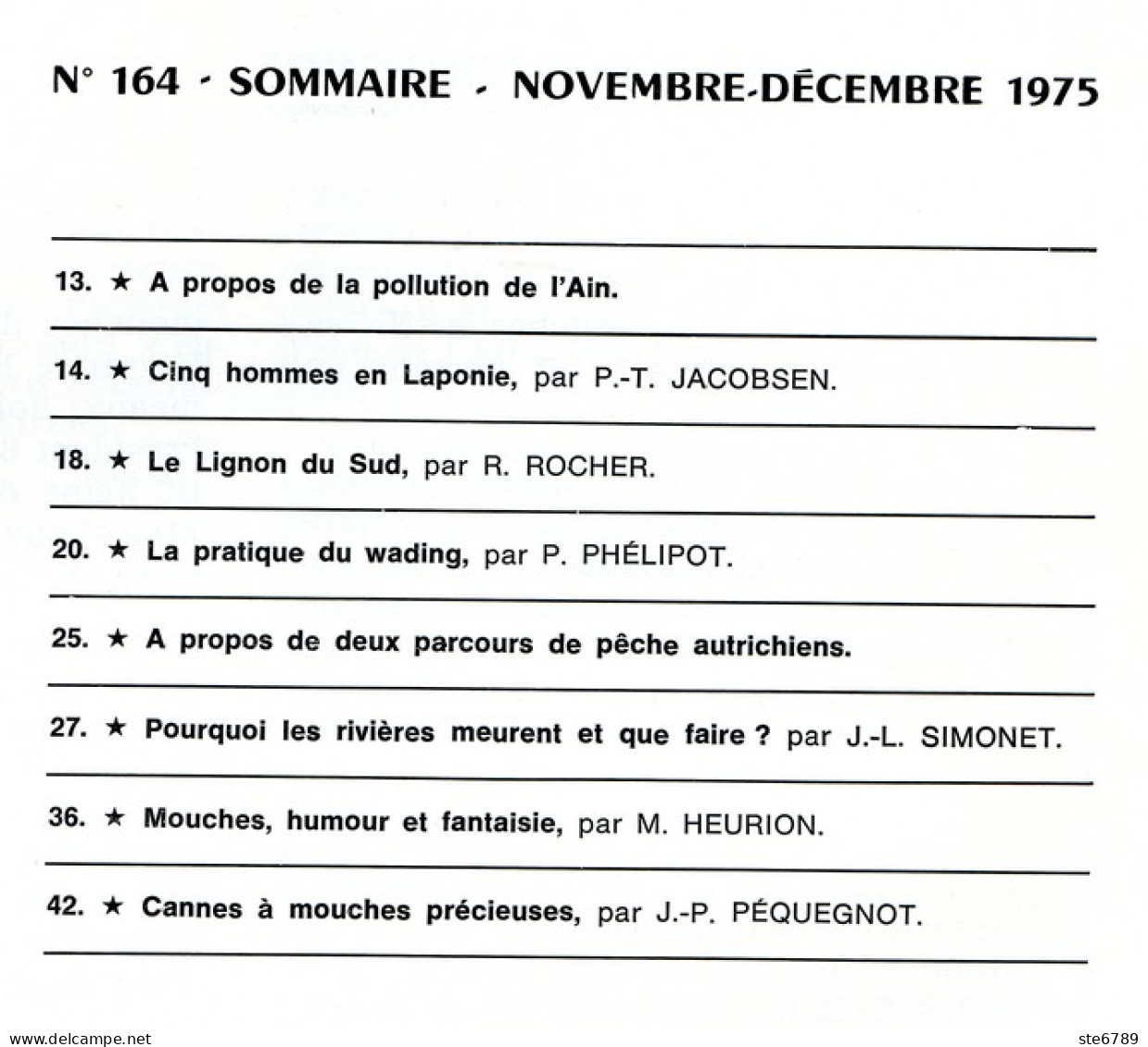 PLAISIRS DE LA PECHE N° 164 De 1975  Revue Des Pêcheurs Sportifs - Jagen En Vissen