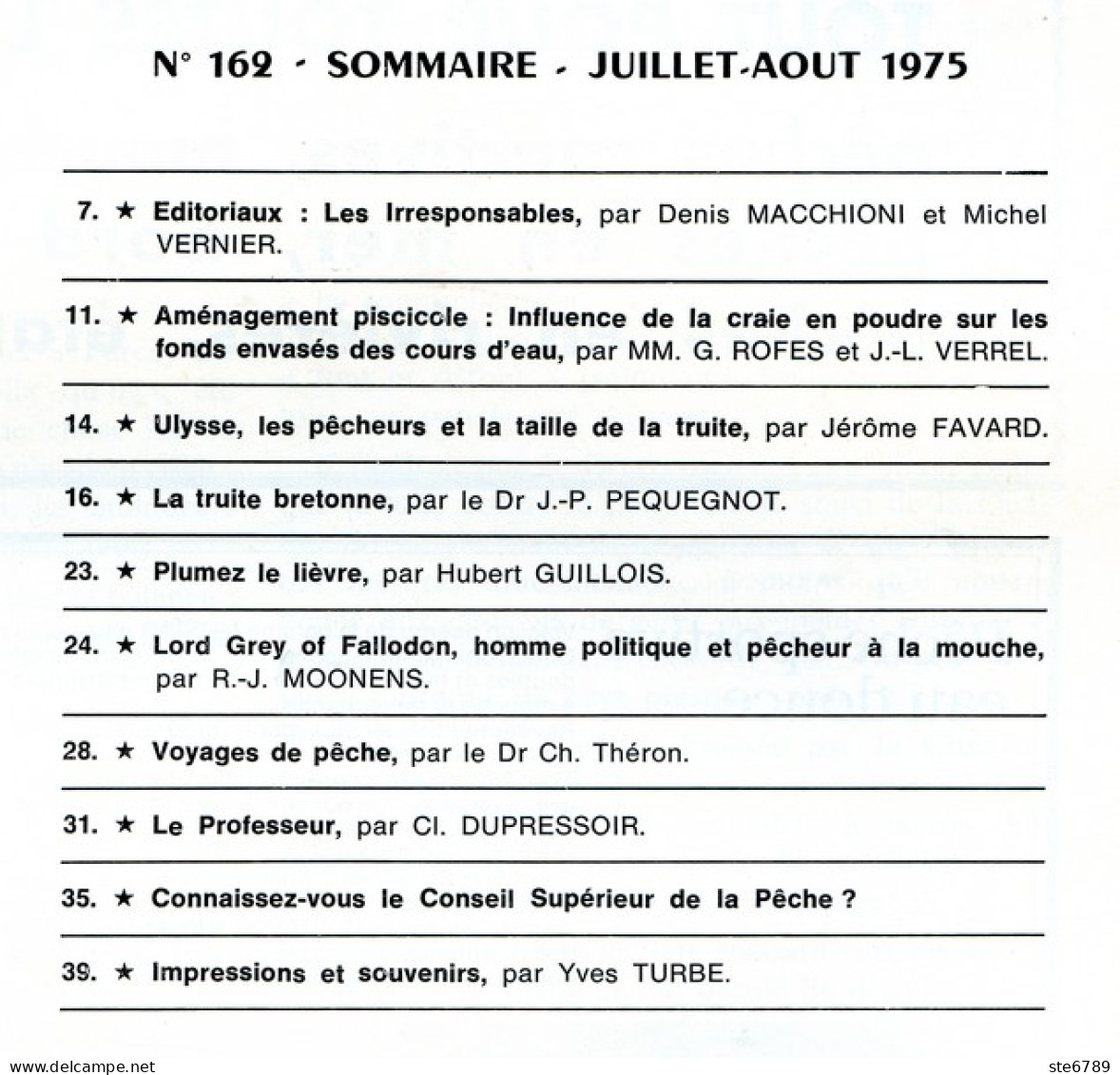 PLAISIRS DE LA PECHE N° 162 De 1975  Revue Des Pêcheurs Sportifs - Chasse & Pêche