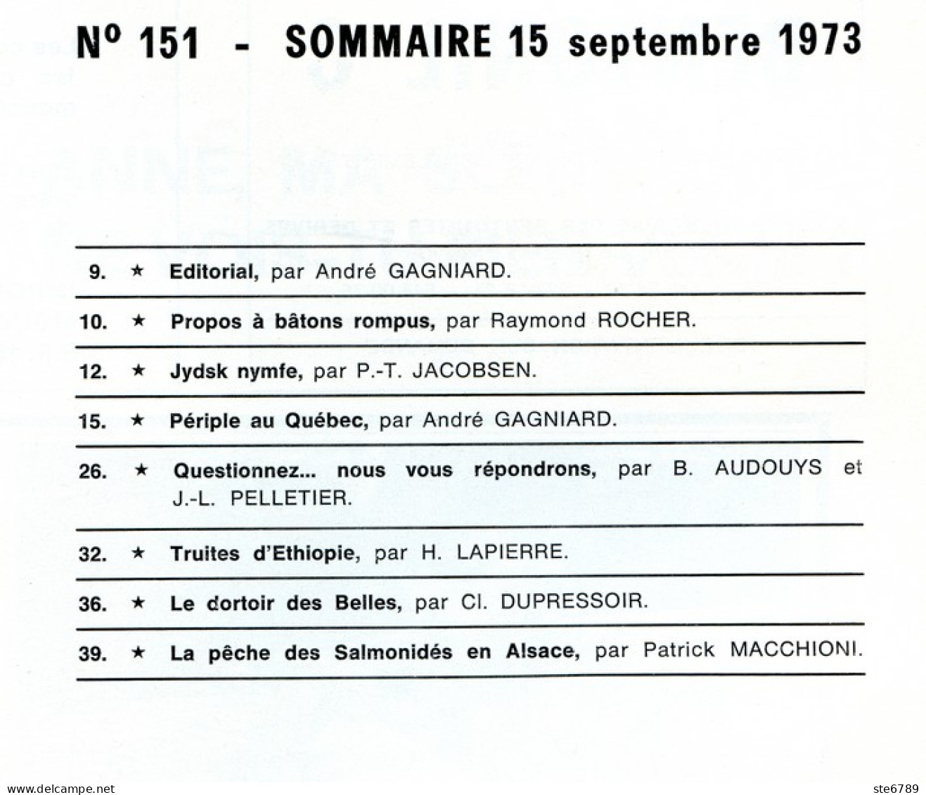 PLAISIRS DE LA PECHE N° 151 De 1973  Revue Des Pêcheurs Sportifs - Jagen En Vissen