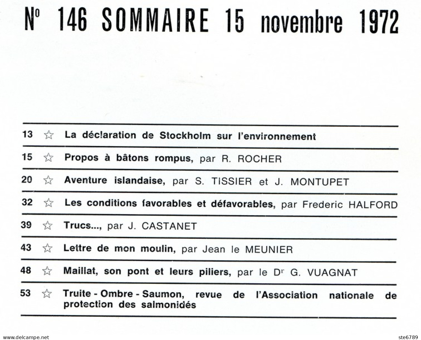 PLAISIRS DE LA PECHE N° 146 De 1972  Revue Des Pêcheurs Sportifs - Jagen En Vissen