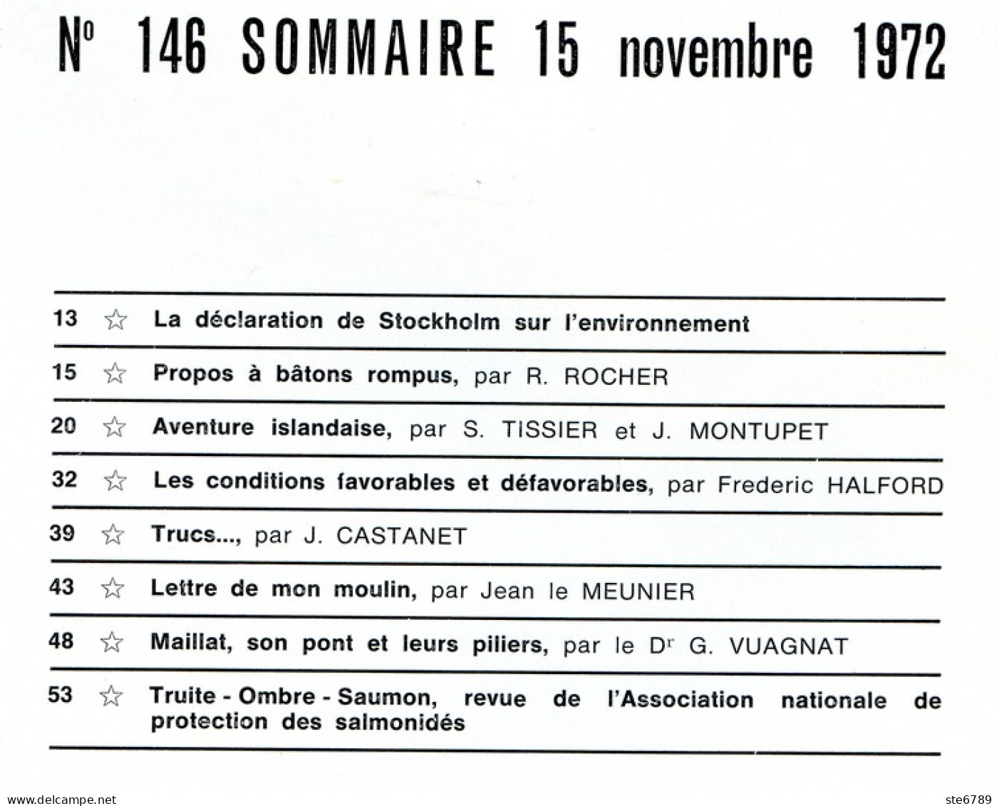PLAISIRS DE LA PECHE N° 146 De 1972  Revue Des Pêcheurs Sportifs - Chasse & Pêche