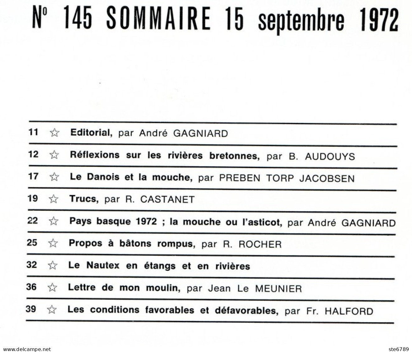 PLAISIRS DE LA PECHE N° 145 De 1972  Revue Des Pêcheurs Sportifs - Hunting & Fishing