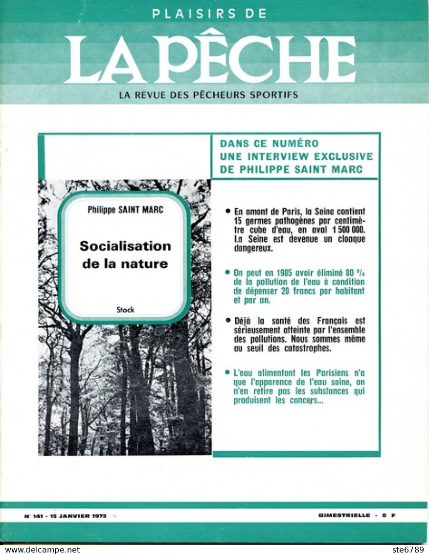 PLAISIRS DE LA PECHE N° 141 De 1972  Revue Des Pêcheurs Sportifs - Jagen En Vissen