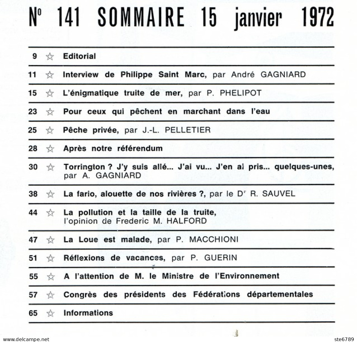 PLAISIRS DE LA PECHE N° 141 De 1972  Revue Des Pêcheurs Sportifs - Fischen + Jagen