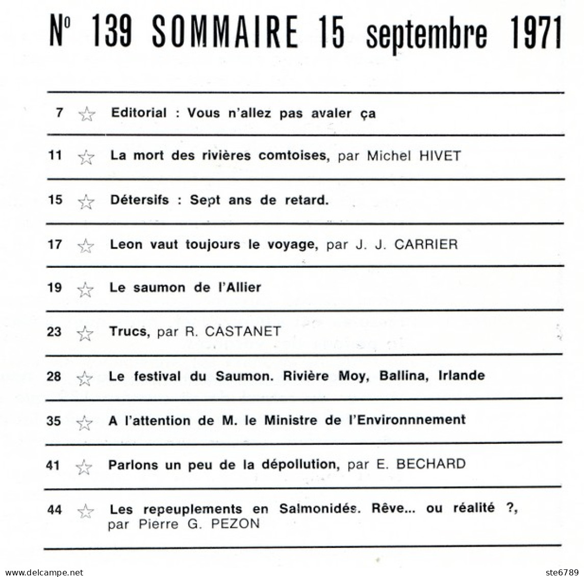 PLAISIRS DE LA PECHE N° 139 De 1971  Revue Des Pêcheurs Sportifs - Chasse & Pêche