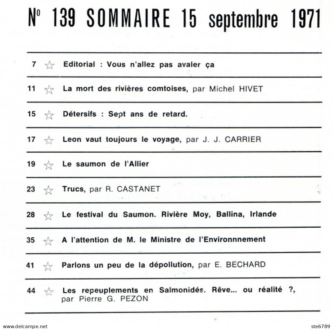 PLAISIRS DE LA PECHE N° 139 De 1971  Revue Des Pêcheurs Sportifs - Hunting & Fishing