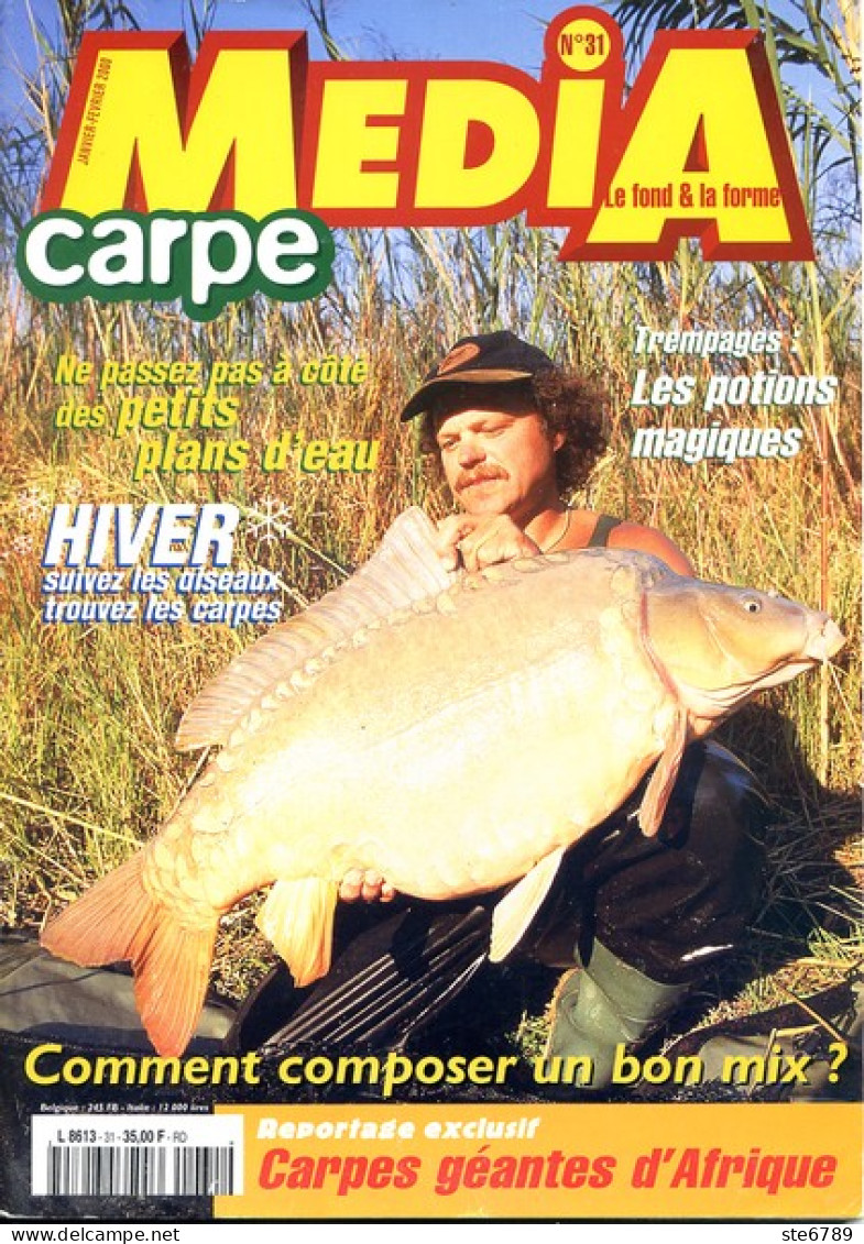 MEDIA CARPE  N° 31 Revue Pêche Poissons Carpes - Jagen En Vissen