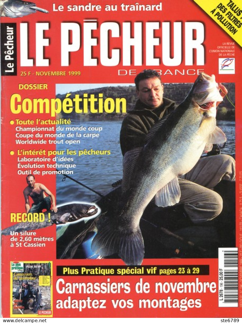 LE PECHEUR DE France N° 196  Pêche Carnassiers Sandre Poissons Technique Compétition - Fischen + Jagen