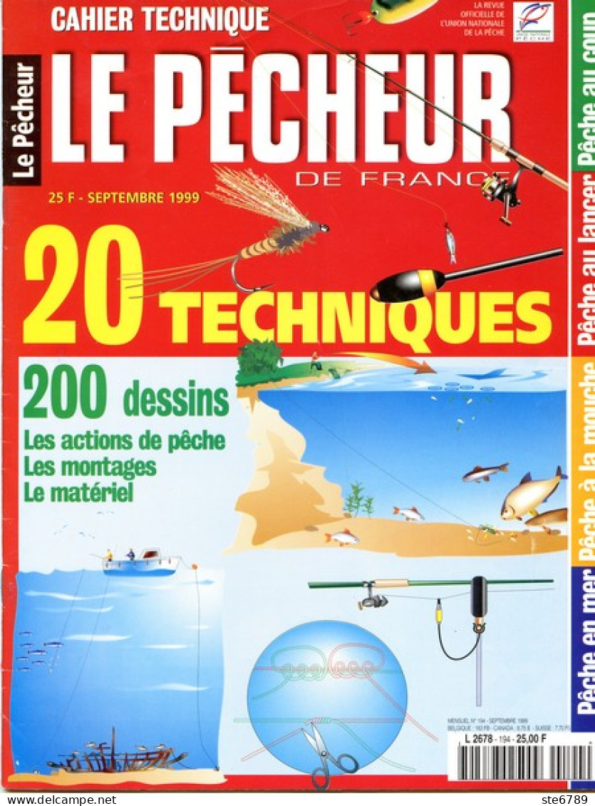 LE PECHEUR DE France N° 194 Pêche  Poissons 20 Techniques - Jagen En Vissen