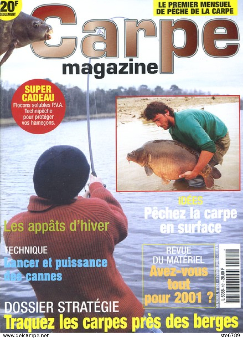 CARPE MAGAZINE N° 101 2001 Revue Du Pêcheur Pêche - Chasse & Pêche