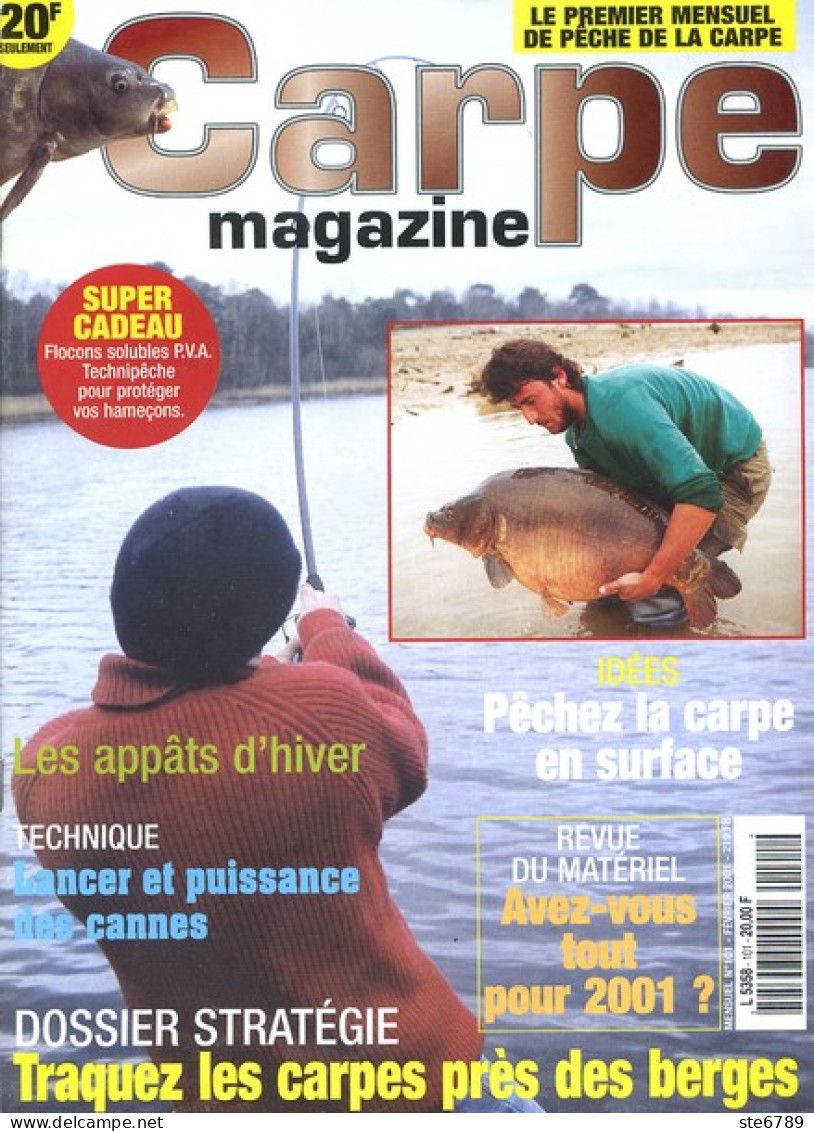 CARPE MAGAZINE N° 101 2001 Revue Du Pêcheur Pêche - Caza & Pezca