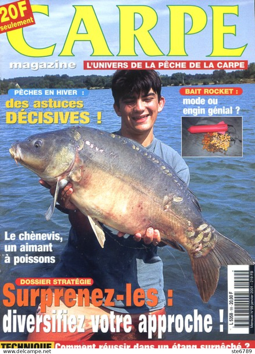 CARPE MAGAZINE N° 99 2001 Revue Du Pêcheur Pêche - Chasse & Pêche