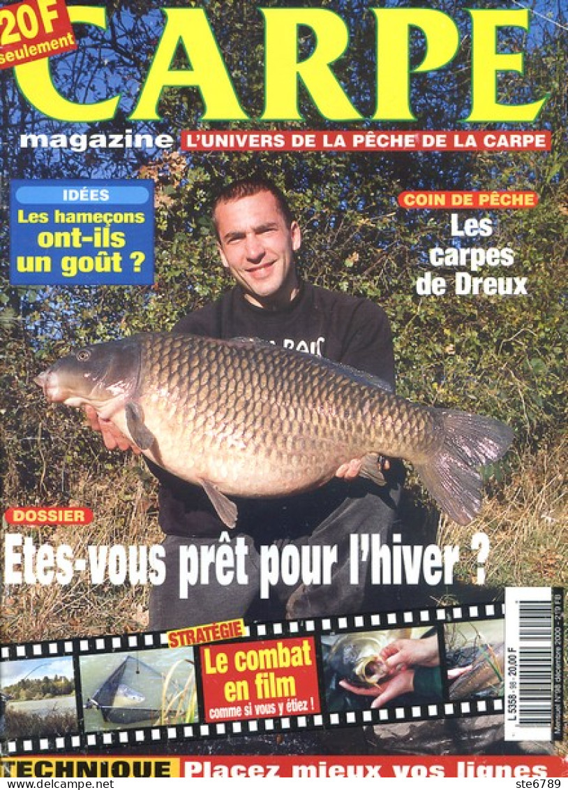 CARPE MAGAZINE N° 98 2000 Revue Du Pêcheur Pêche - Fischen + Jagen