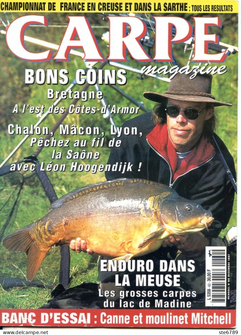 CARPE MAGAZINE N° 60  1997 Revue Du Pêcheur Pêche Bretagne Chalon Macon Lyon - Chasse & Pêche