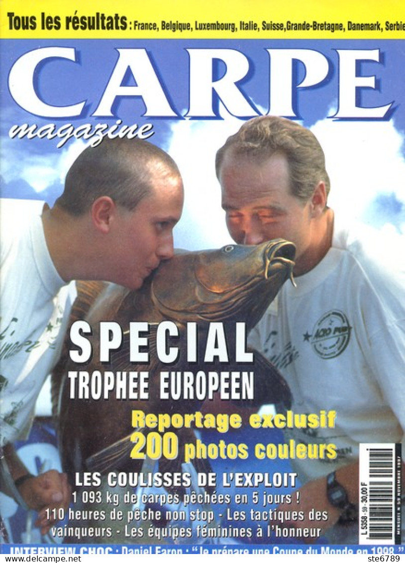 CARPE MAGAZINE N° 59  1997 Revue Du Pêcheur Pêche - Hunting & Fishing