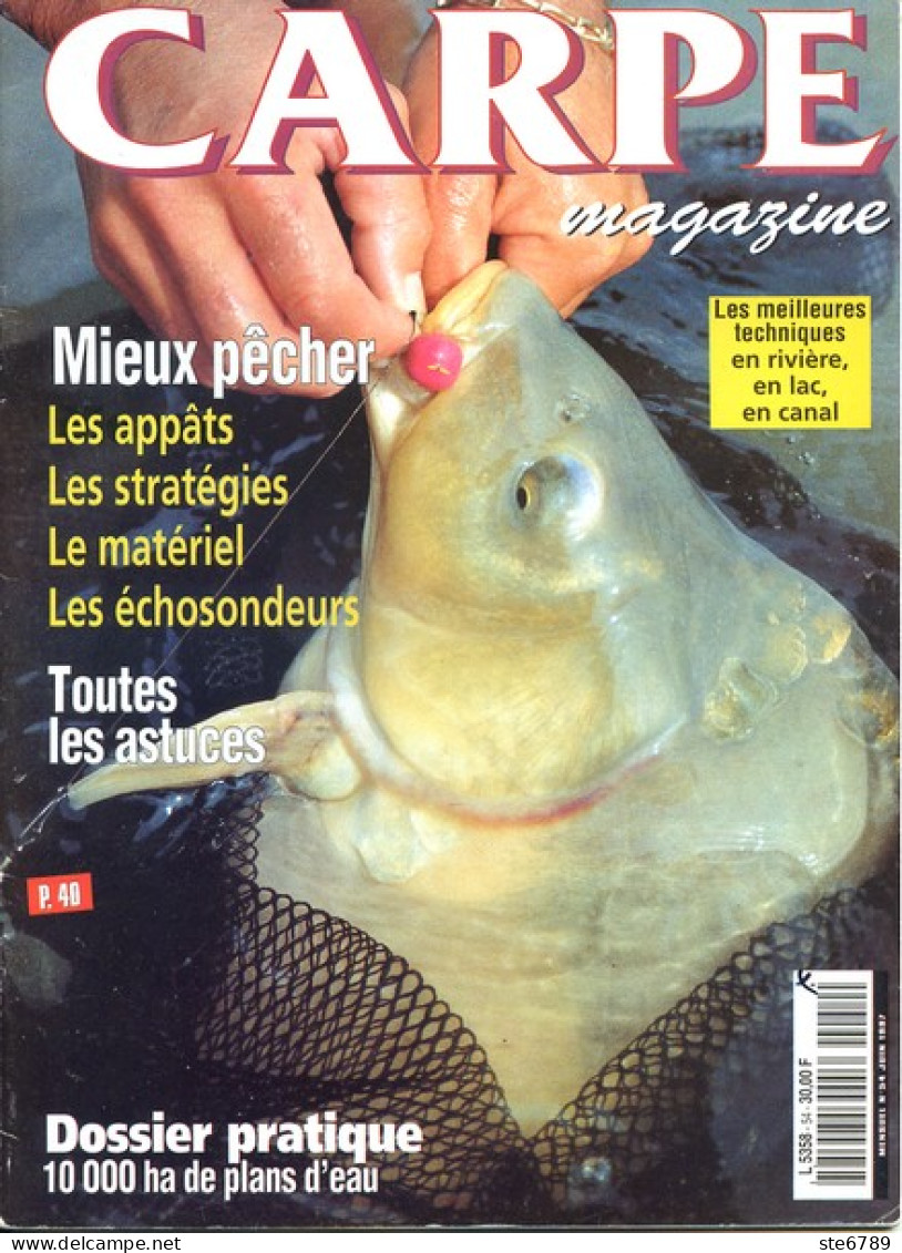 CARPE MAGAZINE N° 54  1997 Revue Du Pêcheur Pêche - Jagen En Vissen