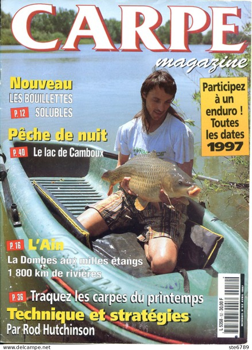 CARPE MAGAZINE N° 52  1997 Revue Du Pêcheur Pêche  Lac De Camboux , Ain - Hunting & Fishing