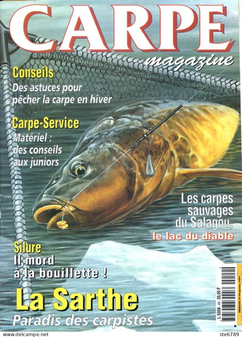 CARPE MAGAZINE N° 49  1997 Revue Du Pêcheur Pêche  La Sarthe , Silure - Jagen En Vissen