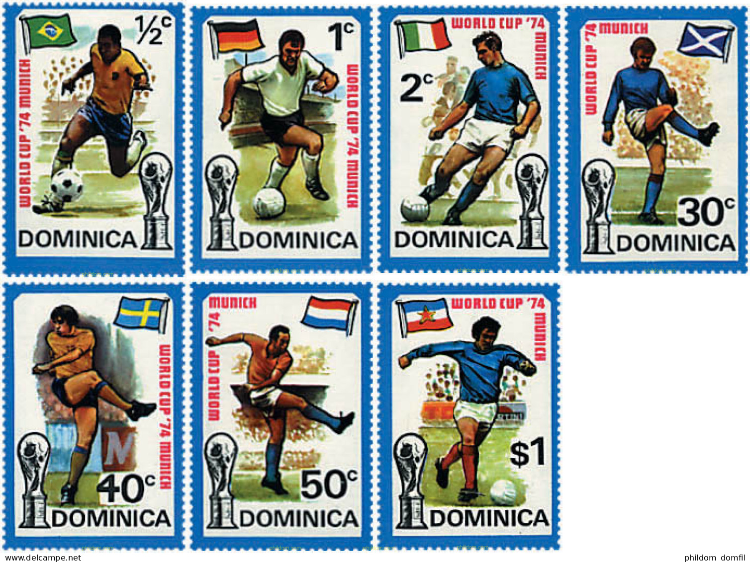 41638 MNH DOMINICA 1974 COPA DEL MUNDO DE FUTBOL. ALEMANIA-74 - Dominique (...-1978)