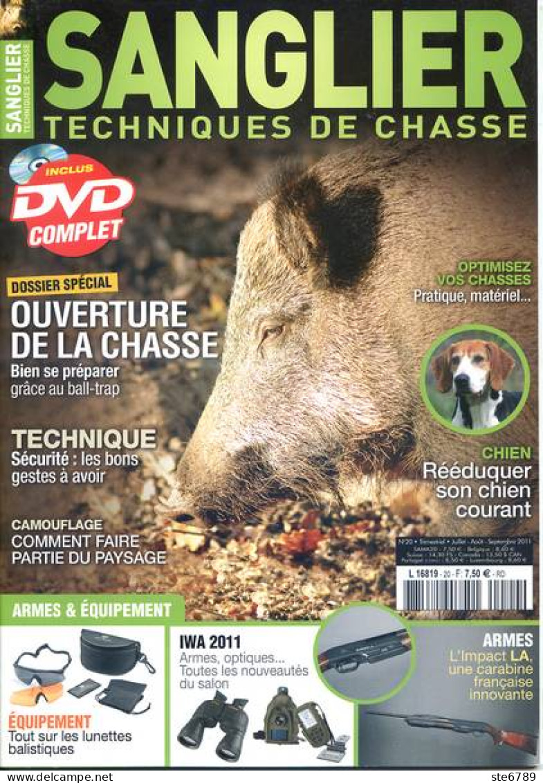 SANGLIER Techniques De Chasse N° 20 Armes , Ball Trap  , Camouflage , Chien - Chasse & Pêche